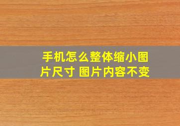 手机怎么整体缩小图片尺寸 图片内容不变